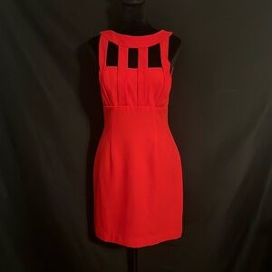 La Tierra Red Cage Dress -Size 4